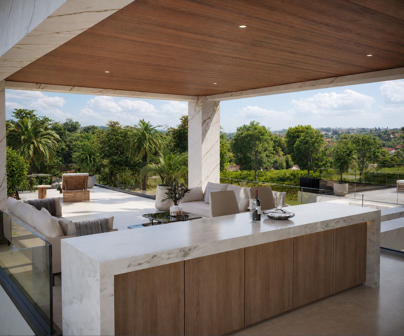 Covered terrace living