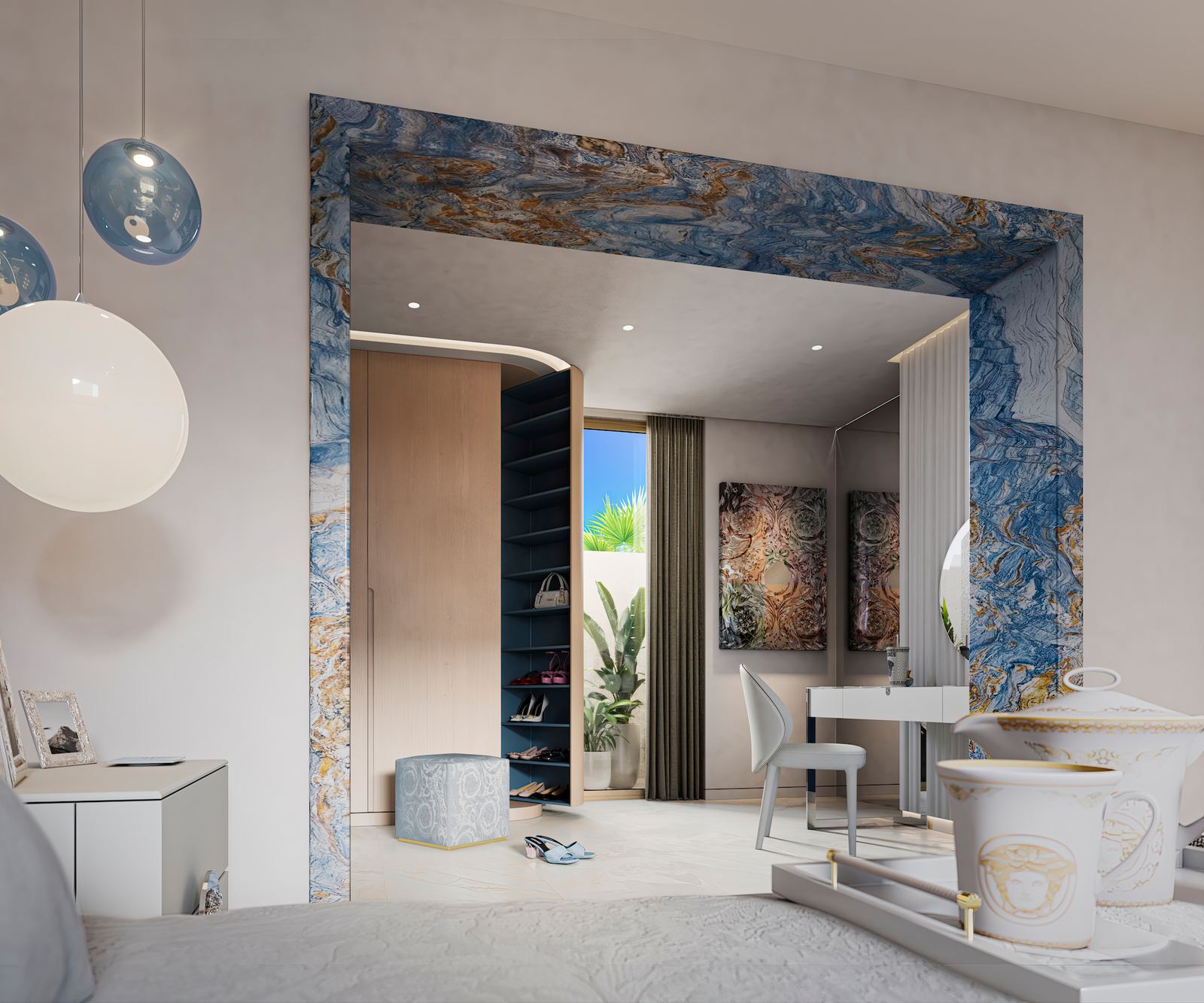 Master dressing room